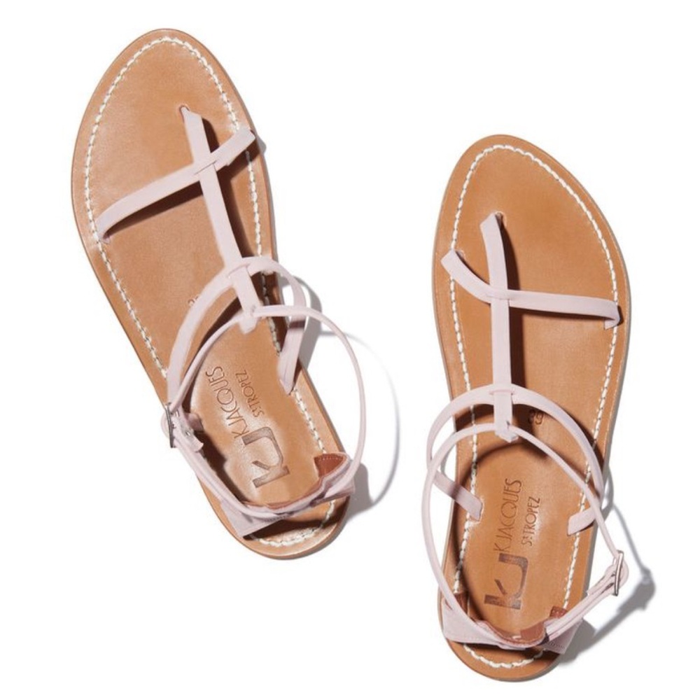 K.Jacques White and Brown Sandals for Everyday Style